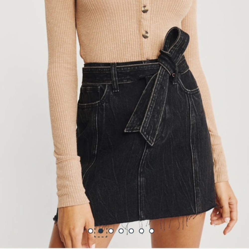 Abercrombie & Fitch Black Denim Skirt